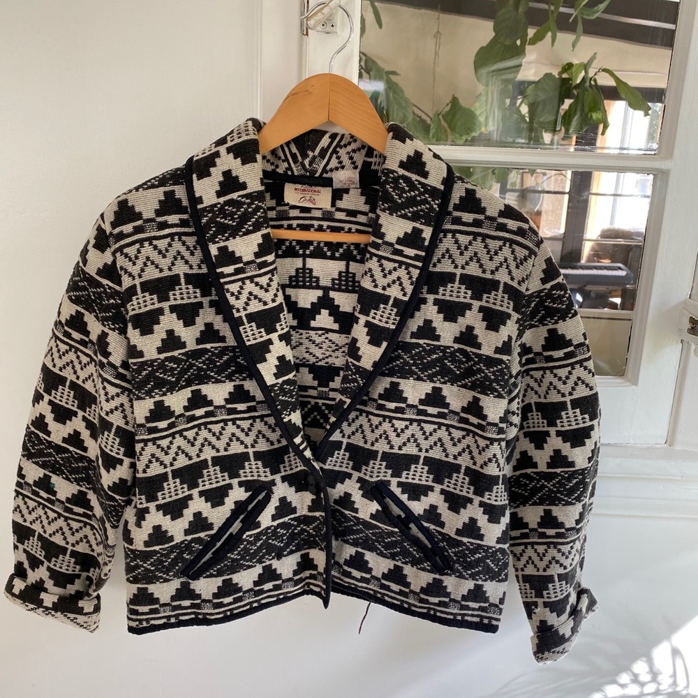 Woven Indian 100% Cotton Cropped-Style Jacket
